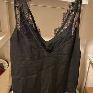 H&M lace cami black size 2